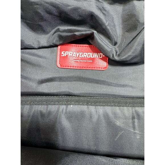 Sprayground White/Black Backpack In Crocodile Embossed Finish Limited Edition - Picture 4 of 6